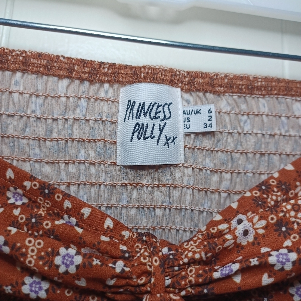 Princess Polly Floral Mini Dress - Brown and White - Picture 4 of 6